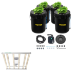 Hydroponic Bucket Garden with LED Grow Lights