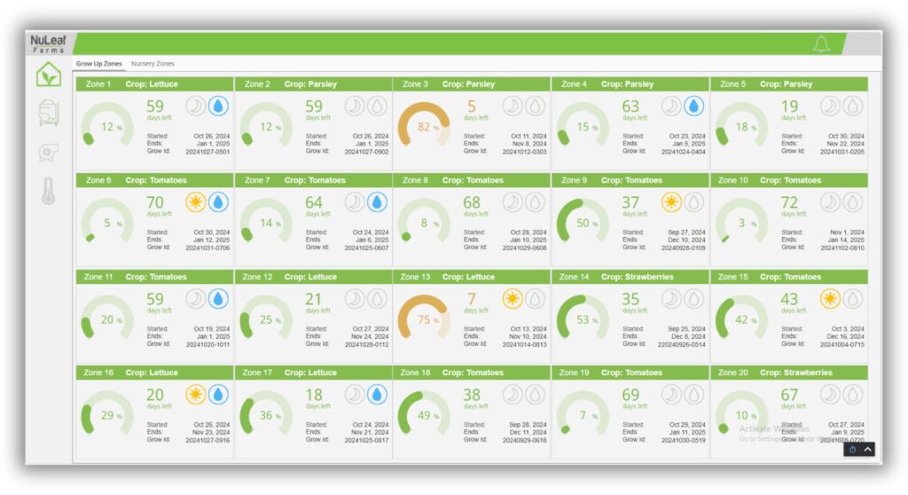 Hydroponic HMI Interface