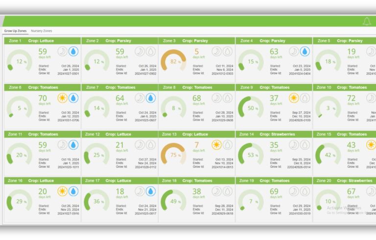 Hydroponic HMI Interface